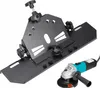 A black metal angle grinder stand and a blue and silver angle grinder are shown against a white background. Anteprima dell’immagine prodotto
