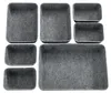 WENKO Set di organizer per cassetti in feltro nero per Anteprima dell’immagine prodotto 1