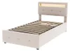 Lit rembourré pour enfant Zubaliya - 90 x 200 cm - Beige - Voir les images du produit 9