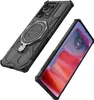 A black protective phone case with a ring holder and a smartphone are shown against a white background. Produktbild-Vorschau
