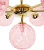 BELIANI Deckenleuchte Rosa u. Gold aus Glas Rund 7 Kugel Produktbild-Vorschau 9