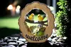 Solar Gartenfigur Welcome Baumstamm mit Vögeln Schild Figur Produktbild-Vorschau 6