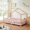 Kinderbett ’Treviolo‘ in Haus-Optik mit Rausfallschutz Produktbild-Vorschau 1