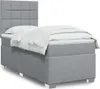 Boxspringbett mit Matratze Hellgrau 80x200 cm Stoff Produktbild-Vorschau 2