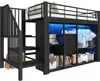 Hochbett mit Kleiderschrank, LED-Streifen, Lattenrost, Produktbild-Vorschau 1