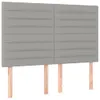 vidaXL Boxspringbett mit Matratze Hellgrau 140x190 cm Stoff Produktbild-Vorschau 7