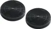 Two black circular charcoal filters for a range hood, shown against a white background. Anteprima dell’immagine prodotto