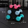 Set di manubri Relaxdays, 3 paia; da 1 a 3 kg, in ghisa, Anteprima dell’immagine prodotto 4
