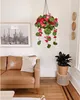 Umělá závěsná pelargonie 70 cm se závěsným košem středně Náhled obrázku produktu 4