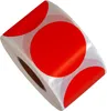 DULA Runde Etiketten - Rot - 35mm - 500 Aufkleber auf Rolle Produktbild-Vorschau 2