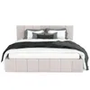 A bed with pillows and a blanket, presented against a white background. Produktbild-Vorschau