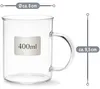 com-four® 6x Teegläser mit Henkel - 400 ml Kaffeeglas aus Produktbild-Vorschau 2