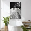 Wanddeko 80x120 cm - BadezimmerGlitzer-Badewanne, Leinwand Produktbild-Vorschau 2