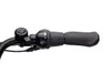 A close-up view of a bicycle handlebar with a grip, gear shifter, and bell. Produktbild-Vorschau