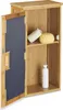 Relaxdays, Badezimmer Hängeschrank, Bambus, 66x35x20 cm, 2 Produktbild-Vorschau 6