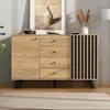 Sweiko 120x38x75cm Wohnzimmer Sideboard,Hohldesign Schrank Produktbild-Vorschau 4