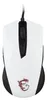 A top-down view of a white and black MSI gaming mouse against a white background. Podgląd zdjęcia produktu
