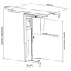 Support PC Wiltec sous table avec glissière pivotant à 360° Voir les images du produit 3