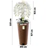 Orchidea artificiale a cascata bianca in vaso marrone H 110 Anteprima dell’immagine prodotto 3