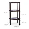 mensola da bagno relaxdays marrone 34,5 x 33,0 x 80,0 cm Anteprima dell’immagine prodotto 4