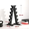 SPORTNOW Hantelständer, Hantelablage für 10 Kurzhanteln, Produktbild-Vorschau 3