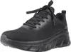 A black Skechers sneaker is shown from a side angle against a white background. Voir les images du produit