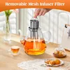 Teekanne mit Siebeinsatz, 1.2L Glas Teekanne mit Sieb, Produktbild-Vorschau 6