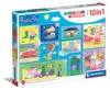 Puzzle 10in1 Clementoni Peppa Pig SuperKolor per Bambini Anteprima dell’immagine prodotto 1