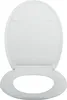 A white toilet seat and lid are shown in the open position against a white background. Anteprima dell’immagine prodotto
