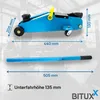 Bituxx Rangierwagenheber 2T Blau mit Transportkoffer Produktbild-Vorschau 3