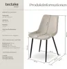 Product dimensions and technical data for a chair. Náhled obrázku produktu