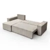 A beige sectional sofa is shown from a slightly elevated side angle against a white background. Produktbild-Vorschau