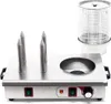 Wiltec Hot Dog Gerät 650 W aus Edelstahl mit 4 Heiz-Dornen, Produktbild-Vorschau 4