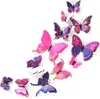 Oblique Unique 3D Schmetterlinge 12er Set Wandtattoo Produktbild-Vorschau 1