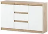 Komoda 120 cm Aga Sonoma Biała matowa z szufladami Podgląd zdjęcia produktu 1