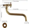 Wasserhahn Messing Antik, Wandmontage 180° Schwenkbar Produktbild-Vorschau 2