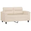 2-Sitzer-Sofa Beige 120 cm Mikrofasergewebe Produktbild-Vorschau 1