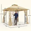Outsunny Luxus Pavillon Gartenpavillon Partyzelt Festzelt Produktbild-Vorschau 3