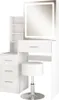 Coiffeuse Vicco Lisca Blanc 80cm avec miroir LED et Voir les images du produit 1