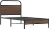 vidaXL Rám postele bez matrace 90x200 cm hnědý dubový Náhled obrázku produktu 3