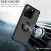 A phone case with a ring holder is shown attached to a car vent mount. Produktbild-Vorschau