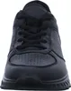 A close-up, front-facing view of a black Ecco Exostride sneaker. Produktbild-Vorschau