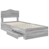 vidaXL Bettrahmen Graues Sonoma 100 x 200 cm Holzwerkstoff Produktbild-Vorschau 5