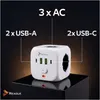Reagle Multipresa a cubo 3 prese & 4 USB (2x USB-A, 2x Anteprima dell’immagine prodotto 3