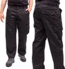 A person wearing black cargo pants, shown from the front and back. Anteprima dell’immagine prodotto