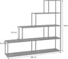 sweeek - Bücherregal Treppe aus Metall schwarz 4 Ebenen - Produktbild-Vorschau 7