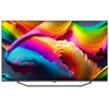 A television with a colorful abstract image displayed on its screen, resting on a stand. Produktbild-Vorschau