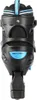 The image shows the back view of a black inline skate with blue accents. Anteprima dell’immagine prodotto