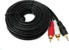SYSTEM-S Cinch 2 RCA Kabel 5 m Stecker zu AUX 3,5 mm Klinke Produktbild-Vorschau 1