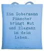 Mr. & Mrs. Panda Tote Bag Spruch Dobermann Pinscher - Sky Produktbild-Vorschau 1